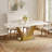 Faux Marble 71'' L Modern Rectangular Dining Table with Base-1785598836