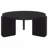 Black Round Solid Wood Coffee Table