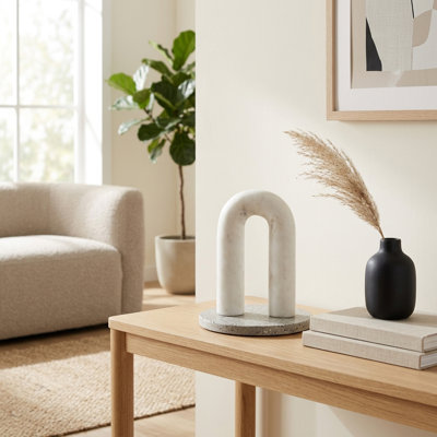 Rounded Horseshoe Marble Sculpture