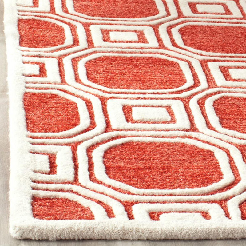 Tyric Hand Tufted Performance Abstract Rug, Rectangle 5' x 8'