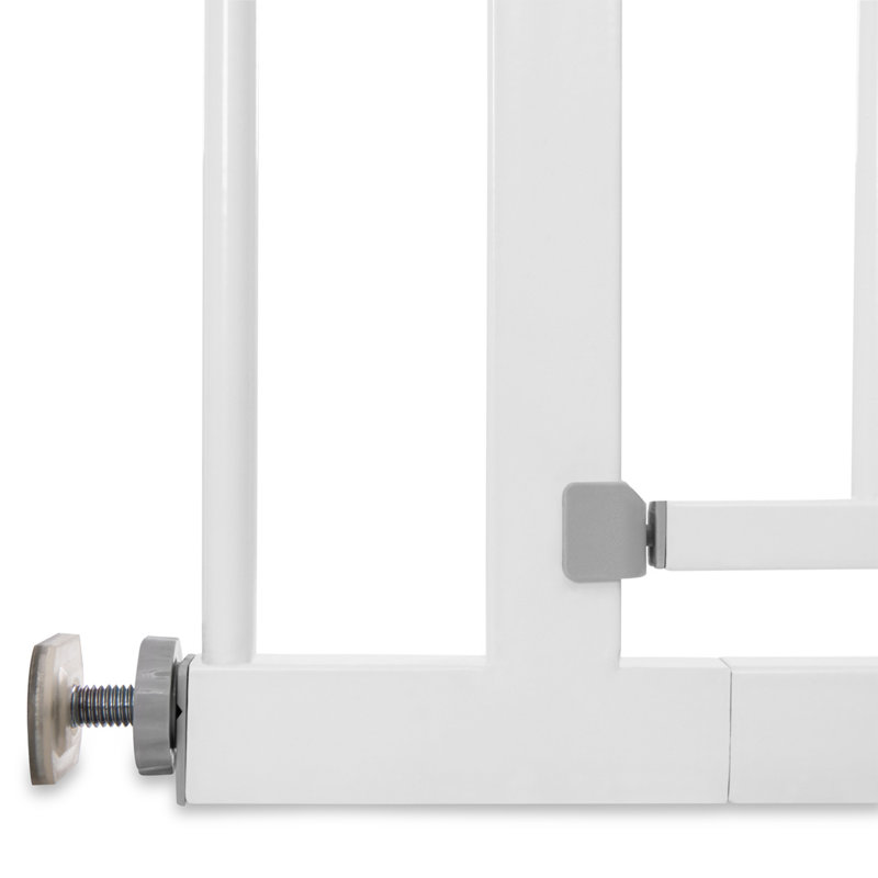 hauck 59727 Open N Stop KD Pressure Fit with 8 Inch Extension Baby Gate, White, 30.31'' H x 39.76'' W x 1.57'' D
