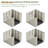 8 Ft. W X 8 Ft. D Plastic Storage Shed With Floor, Resin Shed With Reinforced Steel Structure, Beige