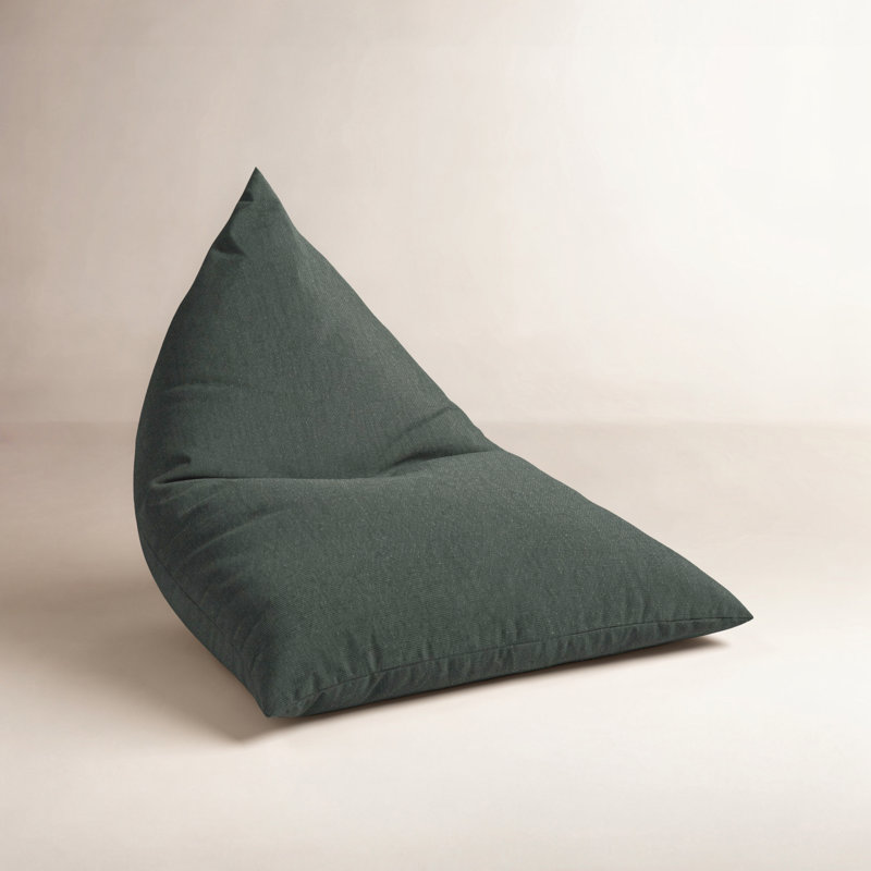 Grand fauteuil à billes d'extérieur Sunbrella, 100% acrylique noir-vert