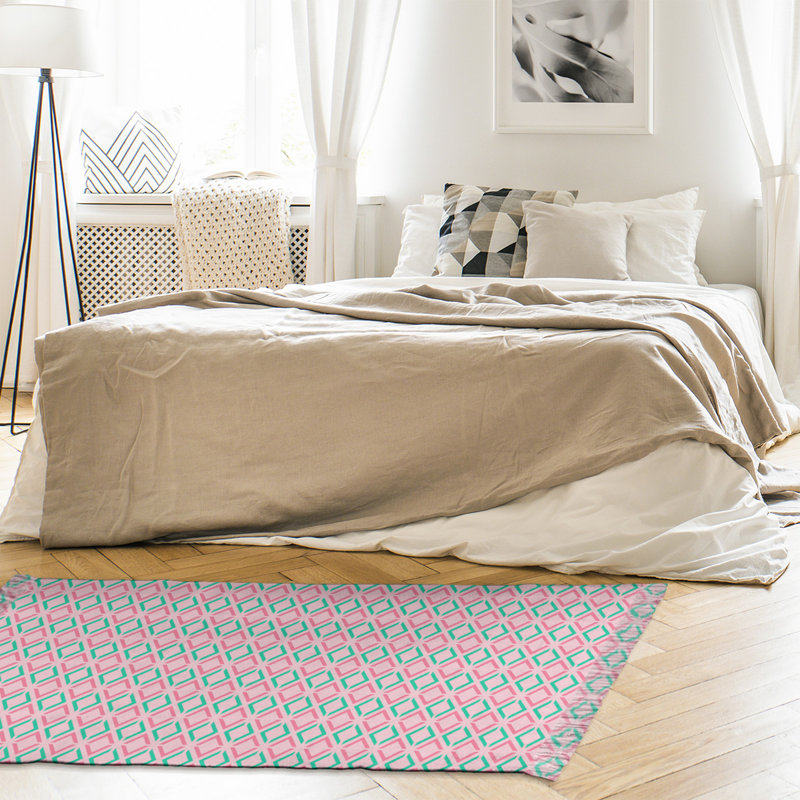 Tapis rose/vert arrow diamants Mcguigan, Non