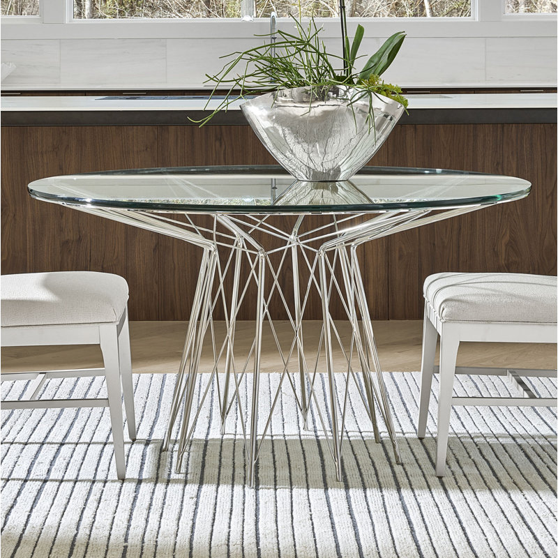 Axel Round Glass Dining Table