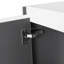 Meuble-lavabo mural 60 po avec lavabo en résine et armoire d'appoint 60 po, tiroir à fermeture en douceur, fixation à flotteur