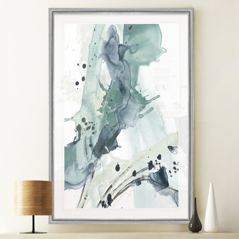 «Deep Splash I» par Lieven, reproduction d'art sur toile, H 26,5 po x l 36,5 po x P 1,5 po, Encadrement argenté