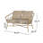Outdoor Metal Frame Rattan Woven LoveSeat