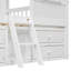 Lit mezzanine double en bois massif avec tiroirs de rangement et garde-corps Ahleah-114225144