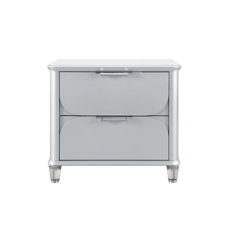 Table de chevet LAURA SILVER (comprend seulement la table de chevet)