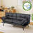 Futon Sofa Bed With Foam & Removable Armrests - 2-4 Seater-966044710