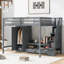 Structure de lit mezzanine avec garde-robe-782503548