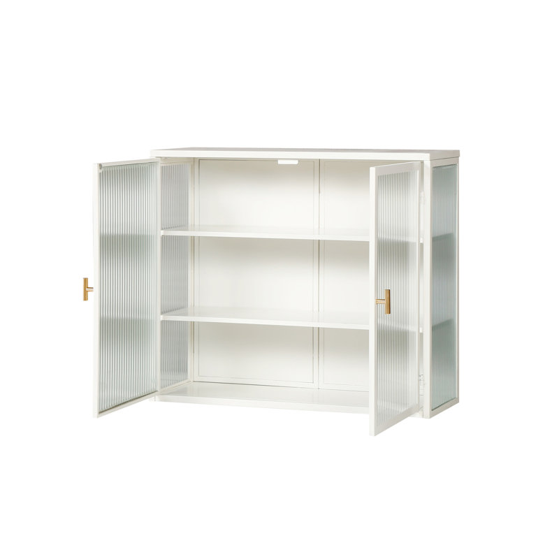 Borrello Metal Bathroom Cabinet, White