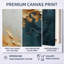 Or et sarcelle aurore harmonie I - ensemble de reproductions d'art abstrait spirales abstraites-1530290198-1530290195