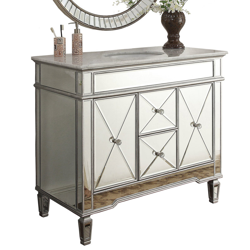 Ensemble de meuble-lavabo simple 44 po avec miroir Arango Ramsey