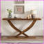 Table basse rustique moderne de 57 po Mirod - Design à pieds croisés, surface spacieuse Base stable pour le salon-1327468533