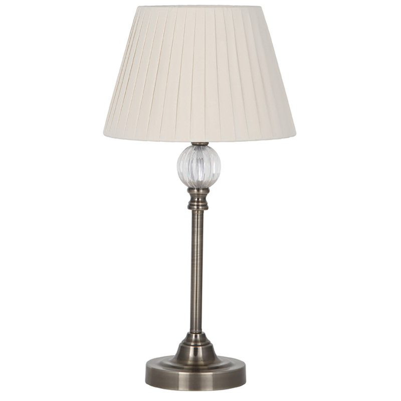 Pickering Lamp, Antique Brass, White