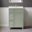 Meuble-lavabo 24 po avec lavabo en céramique, 2 tiroirs, 1 porte-11049048-11049055