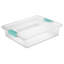 Sterilite 5.7 Qt Large Plastic Stackable Storage Bin w/Clear Latch Lid (12 Pack)-99476627-99476634