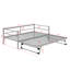 Twin Size Metal Daybed With Adjustable Trundle-1106425880