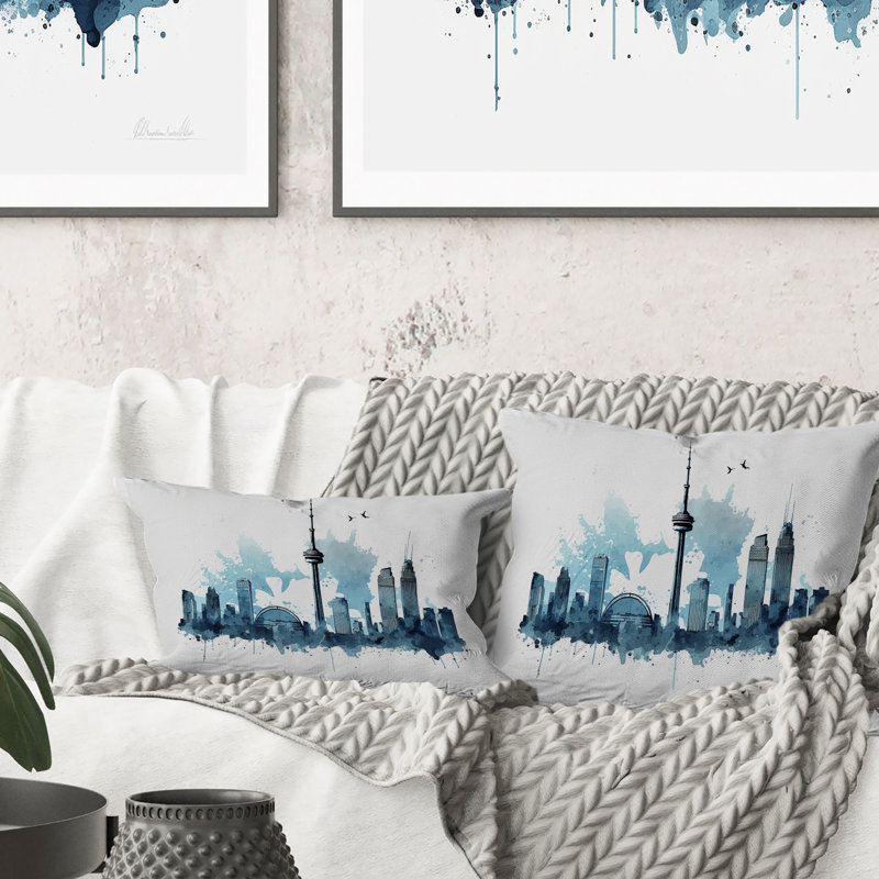 Toronto Skyline V - Coussin décoratif imprimé Toronto