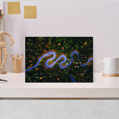 Snake Road Abstract Contemporary Autumn Forest Wall Art