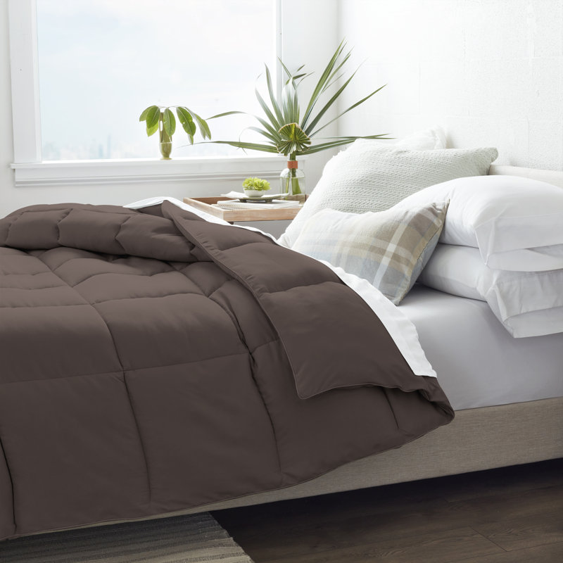 Édredon en duvet synthétique Simply Soft, Chocolat, Grand
