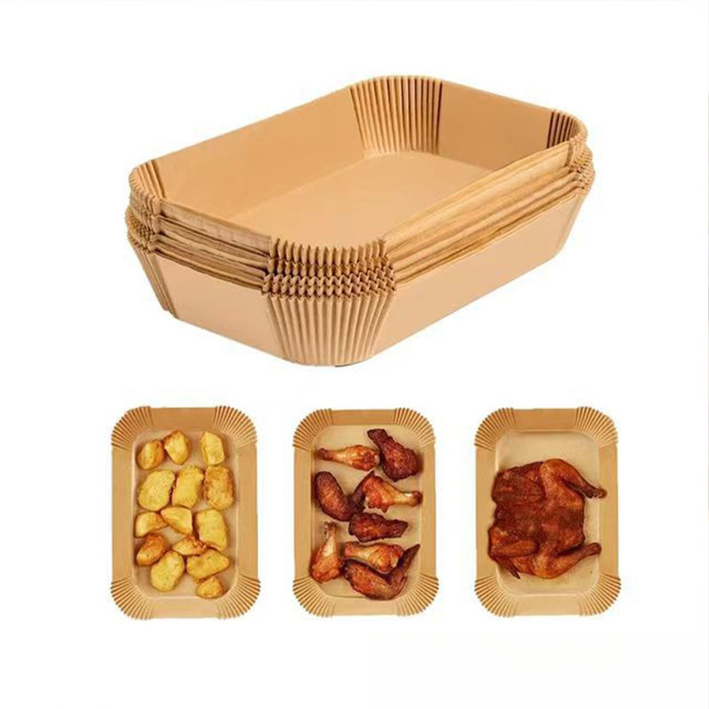 100 Pcs Square Air Fryer Paper Liners, 1.77" H x 8.66" W x 5.51" D