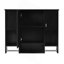 Armoire de rangement murale moderne 35 po x 28 po, armoire de salle de bain murale avec miroir, armoire à pharmacie avec barre à serviettes