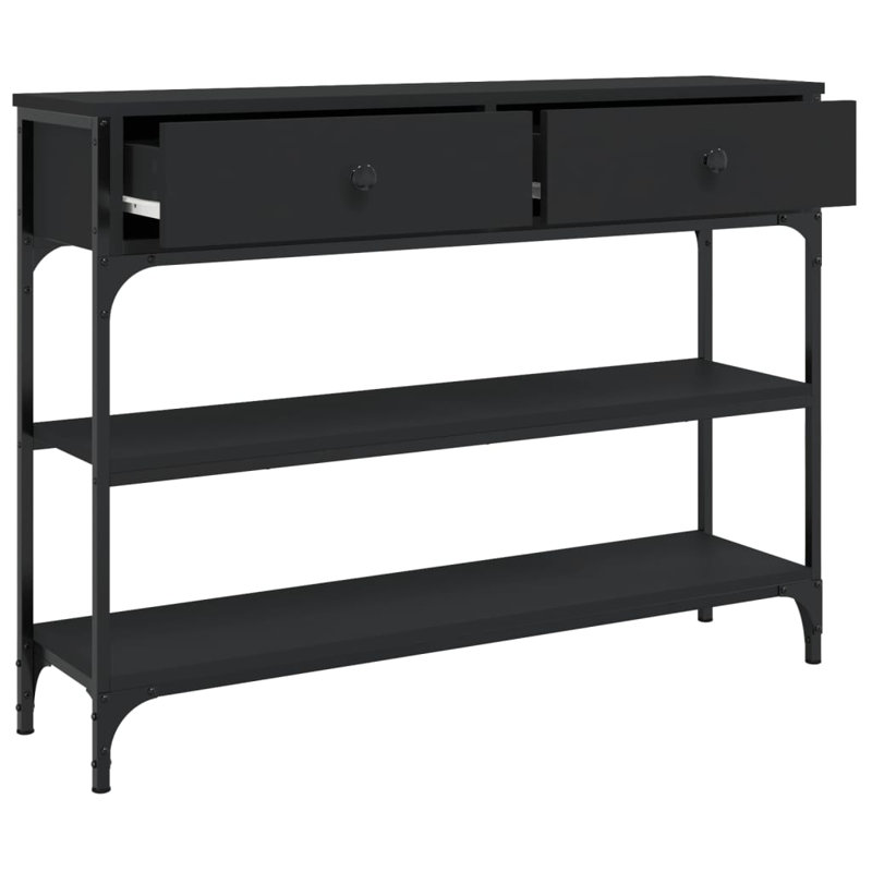 Console Table, 75cm H x 100cm W x 25cm D, Smoked Oak