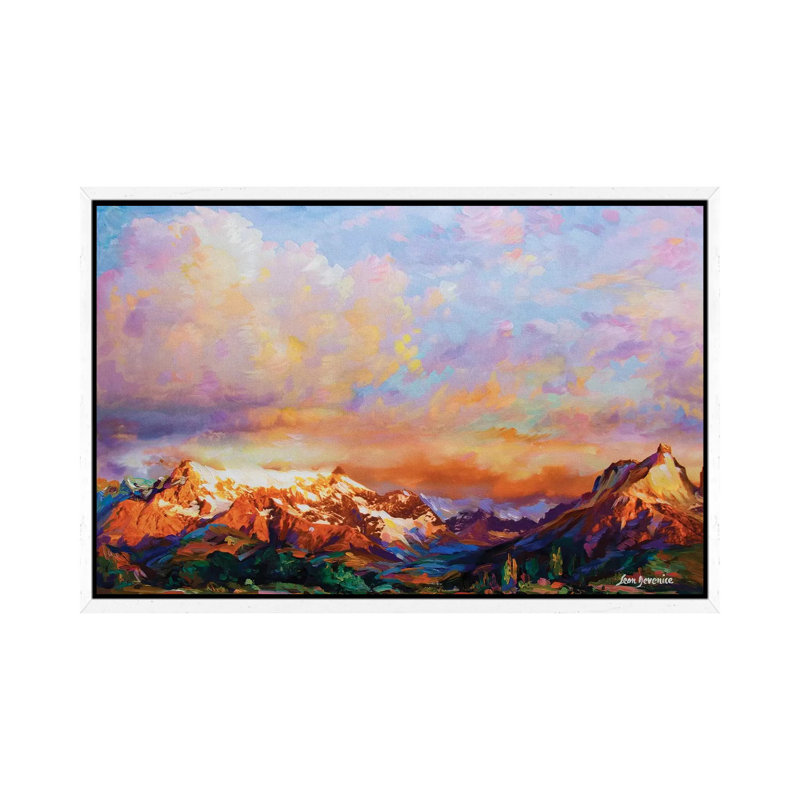 Morning Charm by Leon Devenice - Painting on Canvas, 66.04 cm H x 45.72 cm W, White Framed