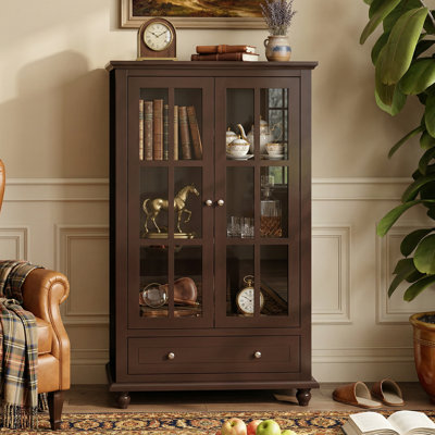Bibliothèque de rangement en verre Elzadie