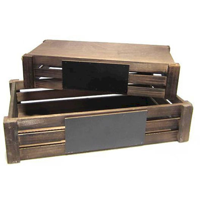 Gracie Oaks Solid Wood Crate