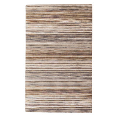 Niksar Striped Wool Hand Woven Area Rug