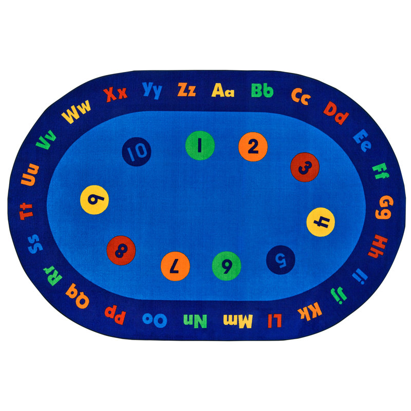 Tapis bleu touffeté Cirid Time, Oval 6 pi x 9 pi