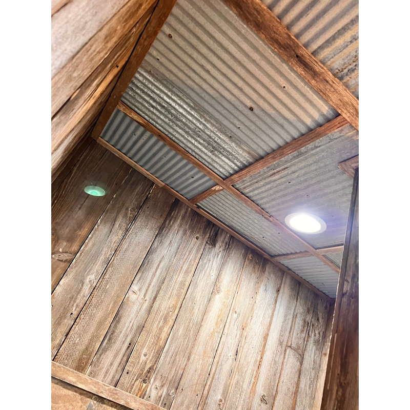 Dakota Barn Tin Ceiling Tiles 24'' L x 24'' W Textured Tin Drop-In Ceiling Tile, Galvanized