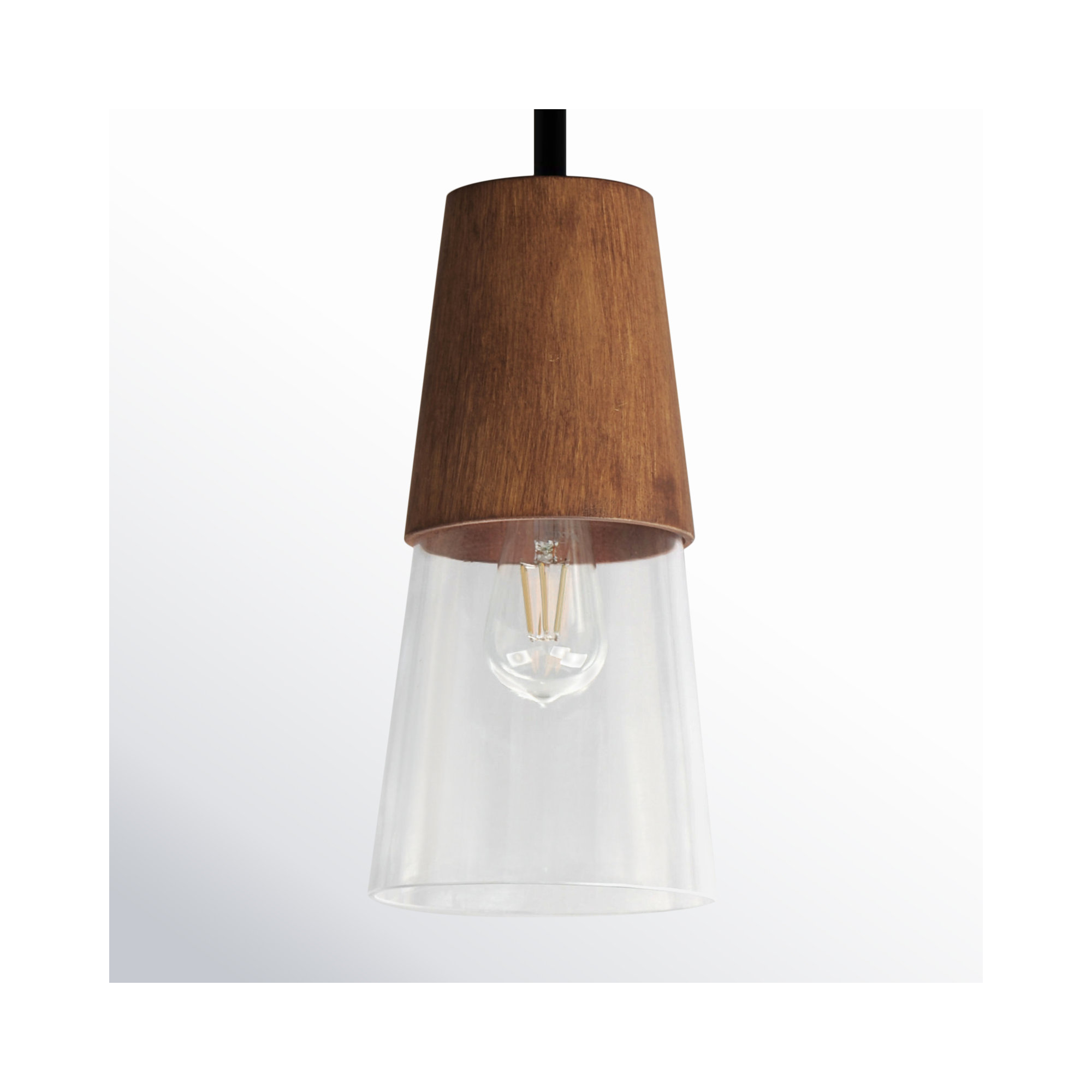 Remora Single Light Steel Dimmable Pendant, 13" H x 6.5" W x 6.5" D