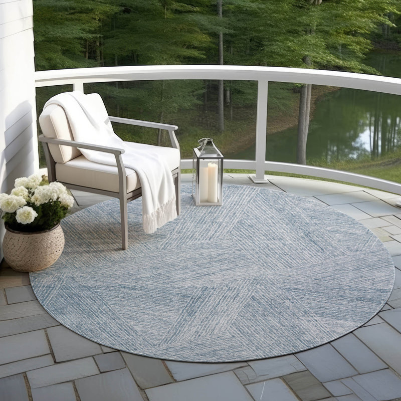  Tapis gris intérieur / extérieur Chayden Chantille ACN991, Round 8'