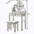 Wood Moniya Makeup Vanity Table And Stool Set-1586843455