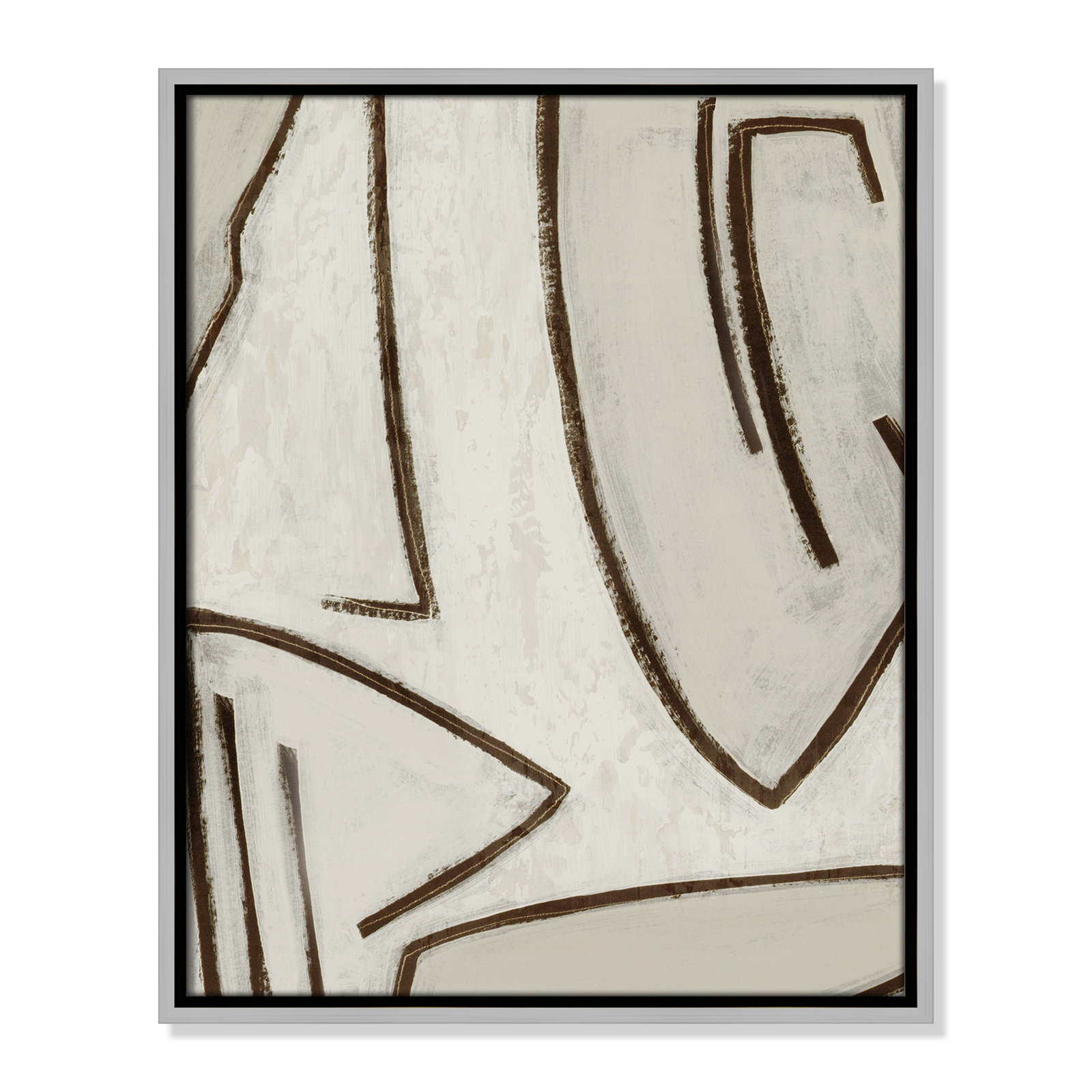 Line Work II,  17.5" W x 21.5" H, Silver