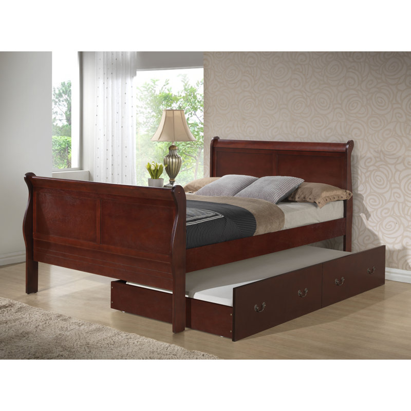Louis Phillipe Kids with Trundle, Full, Cherry