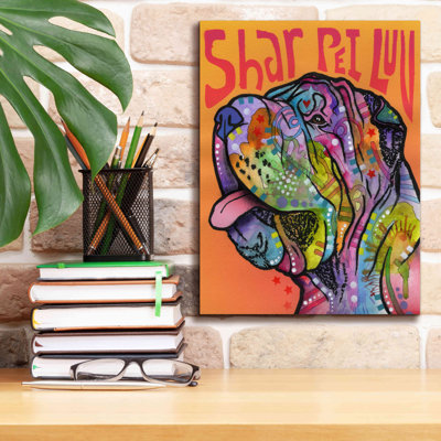 «Shar Pei Love» par Dean Russo, impression sur toile tendue