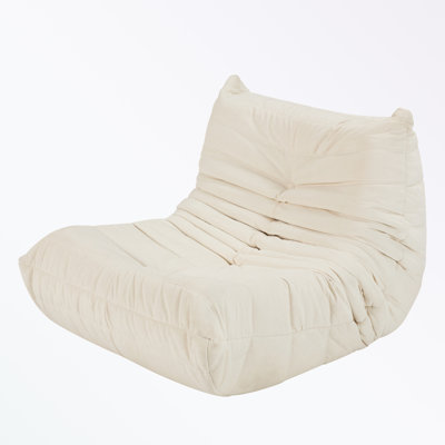 Bean bag Chair with button tufted back