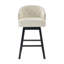 Tabouret pivotant rembourré à hauteur de siège de 32,09 po Conny