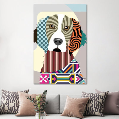 «Welsh Springer Spaniel» par Lanre Studio, impression sur toile tendue