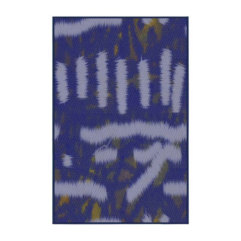 Tapis de zone mauve à motifs, Rectangle 5 pi x 7 pi