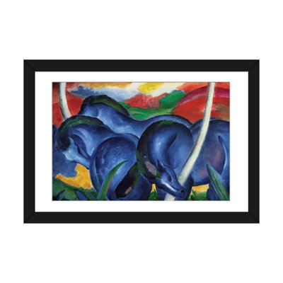 Reproduction d'art sur toile, «Big Blue Horses, 1911»