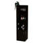 Armoire de coin Syrah, huit casiers à bouteilles, double porte, deux tablettes ouvertes - noir