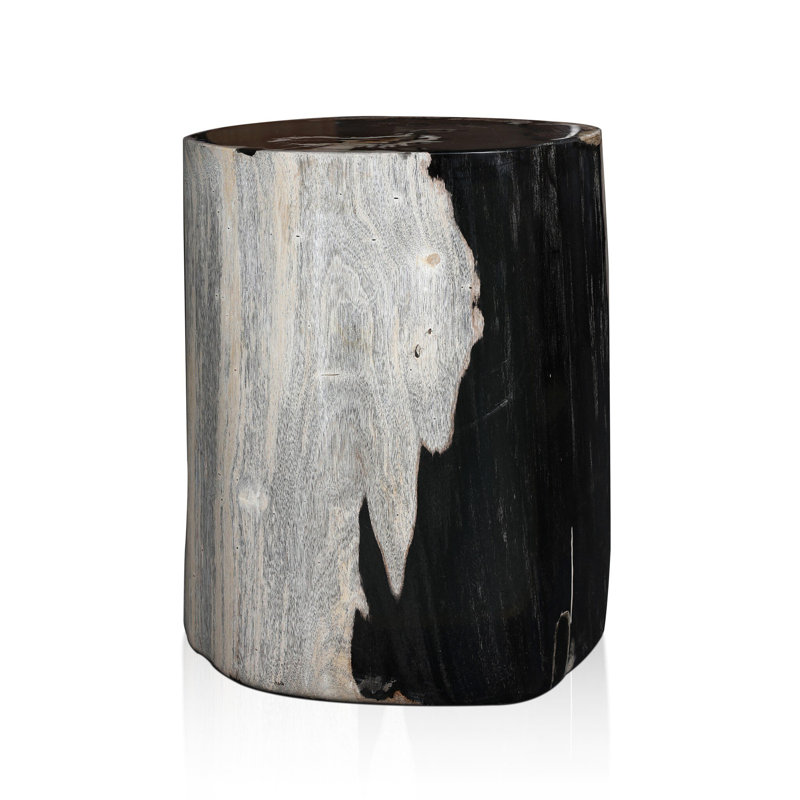 Kos End Table, Dark Petrified Wood