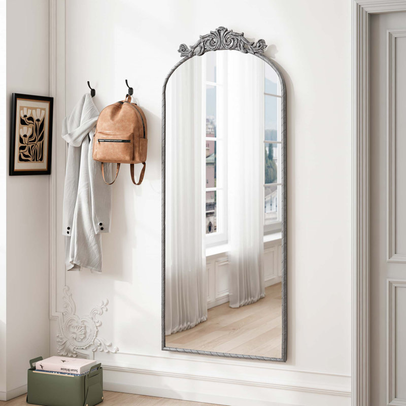 Miroir mural 58 po x 24 po, Argent antique